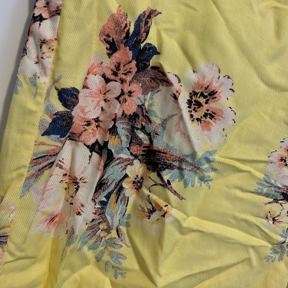 Anthropologie Feather Bone size 6 yellow floral pants Talese - Picture 10 of 12